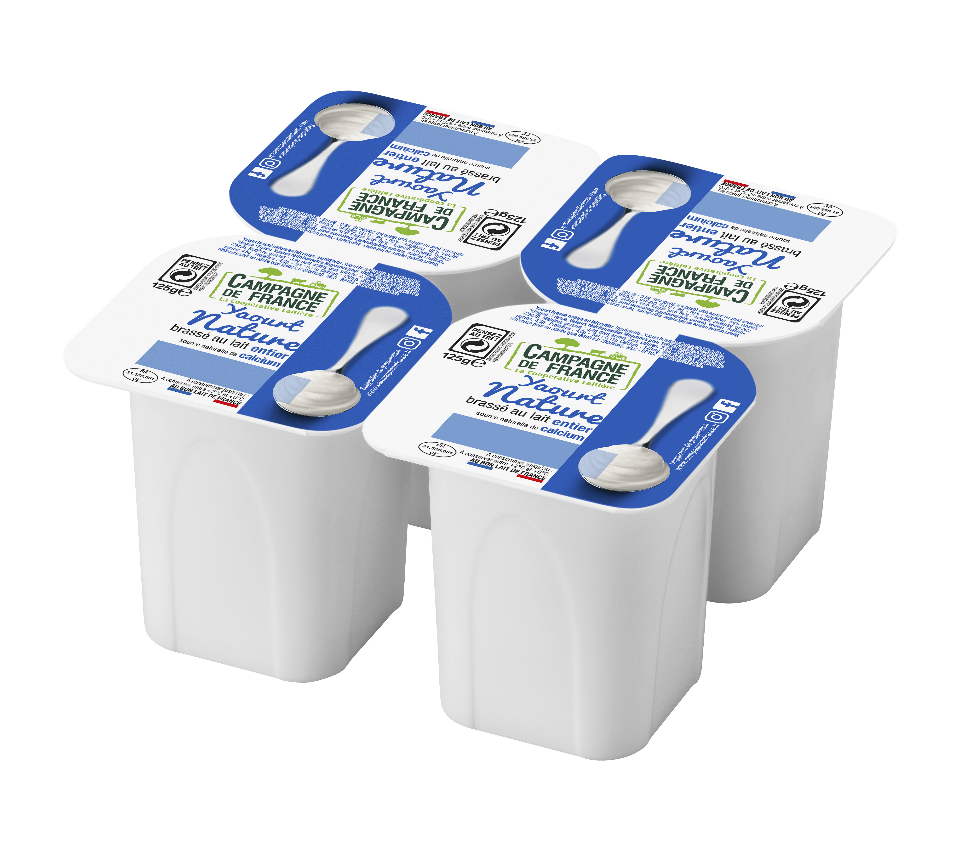 Yaourt brassé nature CAMPAGNE DE FRANCE Campagne de France