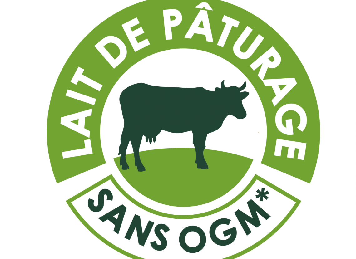 Logo lait de pâturage sans OGM 