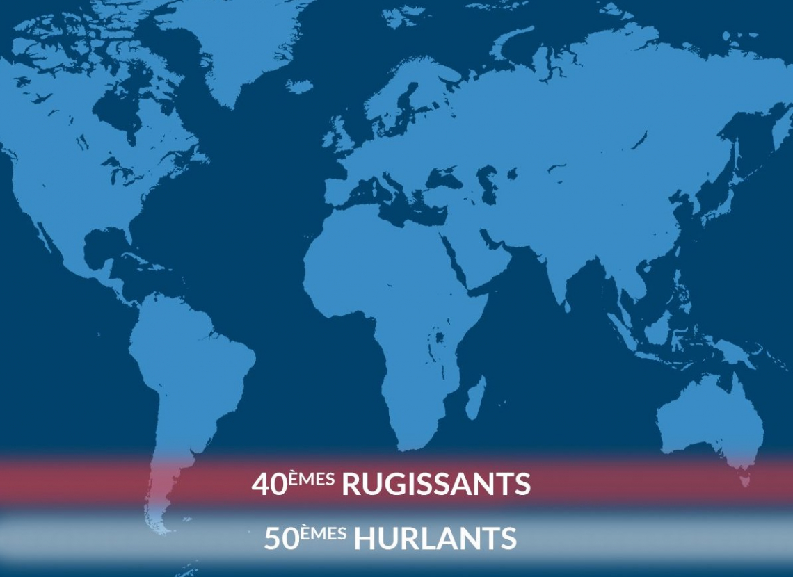 Carte 40e rugissants et 50e hurlants