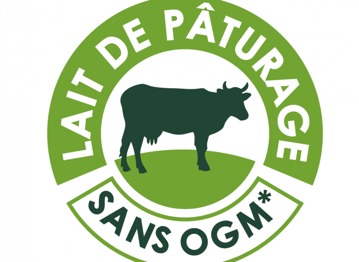 Logo lait de pâturage sans OGM 