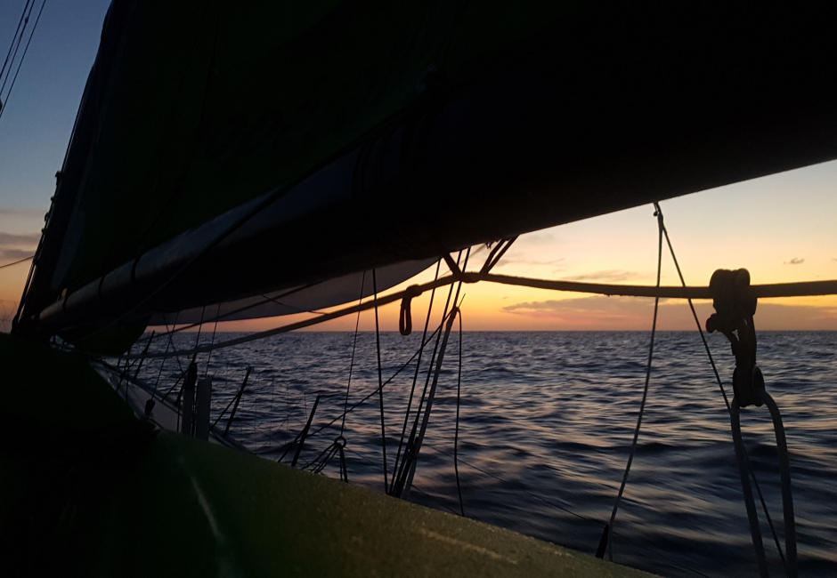 Vue du bateau sur l'océan