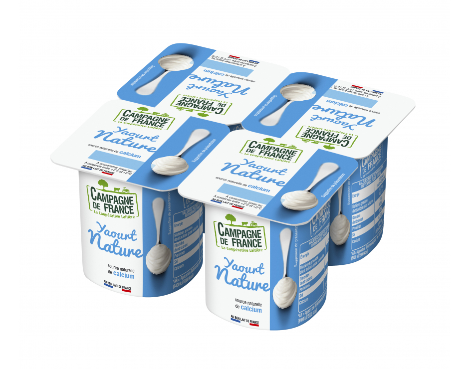 Yaourt nature au lait 1/2écrémé CAMPAGNE DE FRANCE Campagne de France