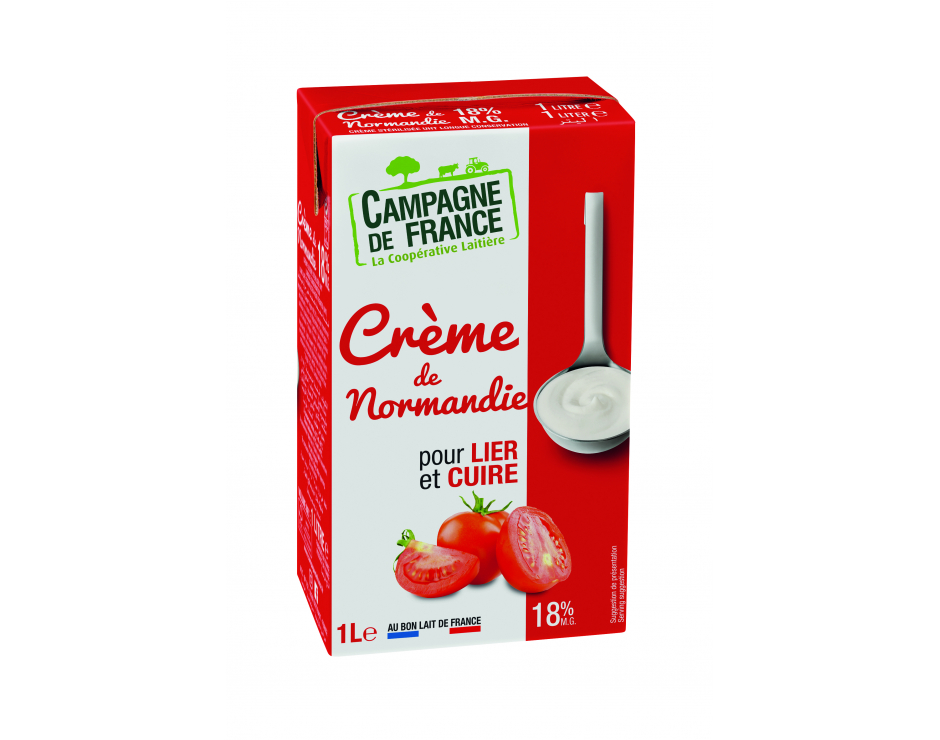 Crème liquide UHT 18%MG CAMPAGNE DE FRANCE